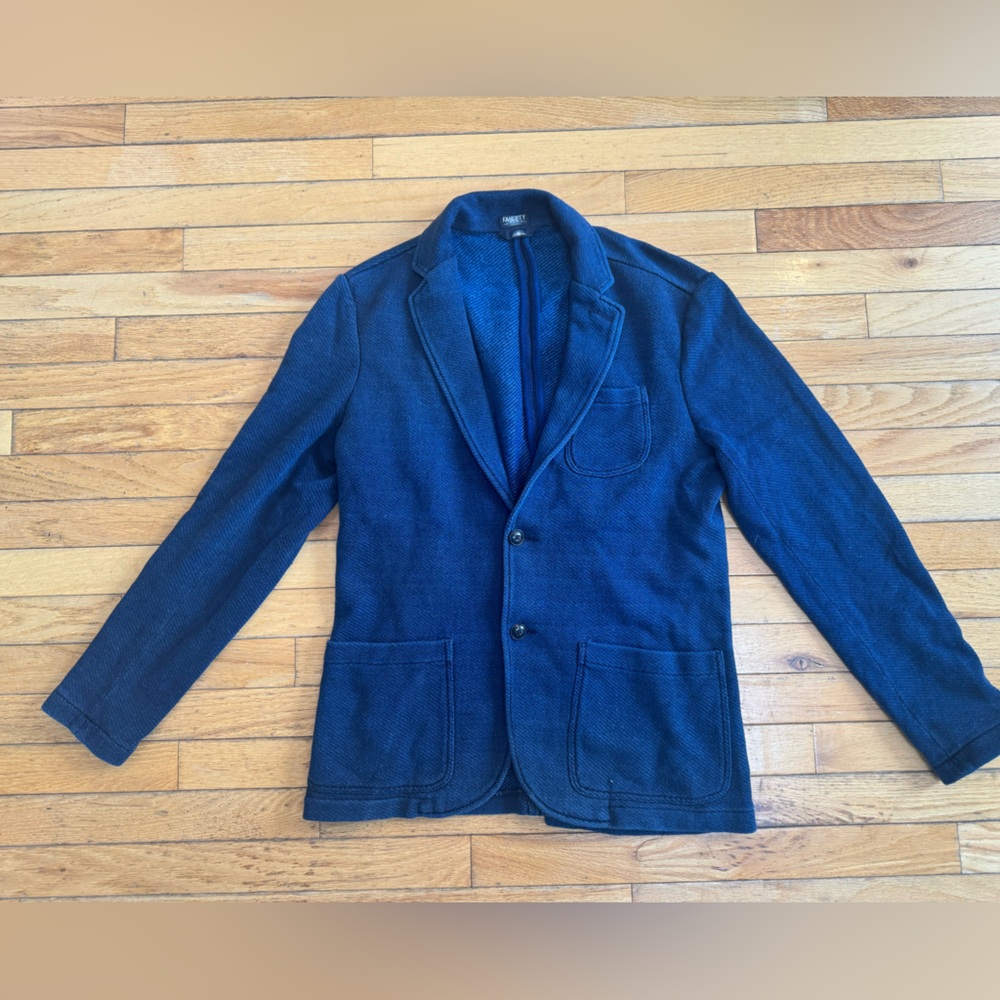 Faherty Inlet Knit Blazer Indigo Wash